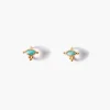 Chan Luu Della Stud Earrings Turquoise