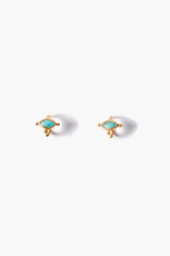 Chan Luu Della Stud Earrings Turquoise