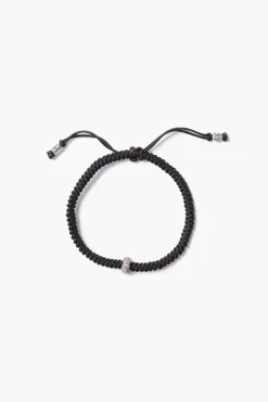 Chan Luu Diamond Pull-Tie Bracelet Black