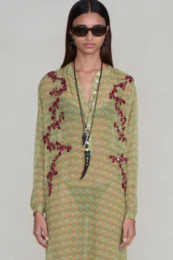 Chan Luu Drip Drip Tunic Green