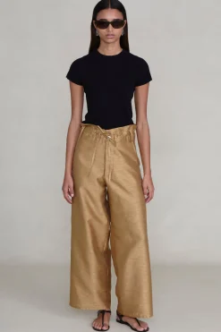 Chan Luu Dupioni traight eg Pant Cae