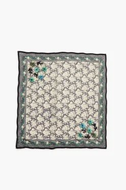Chan Luu Embroidered Floral Bandana Ink