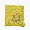 Chan Luu Embroidered Floral Bandana Mustard