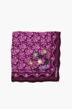 Chan Luu Embroidered Floral Bandana Orchid