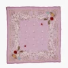 Chan Luu Embroidered Floral Bandana Pastel Lavender