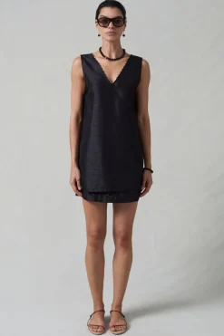 Chan Luu Exaggerated Dupioni Tank Back