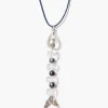 Chan Luu Fishbone Paracord Necklace Clear Quartz