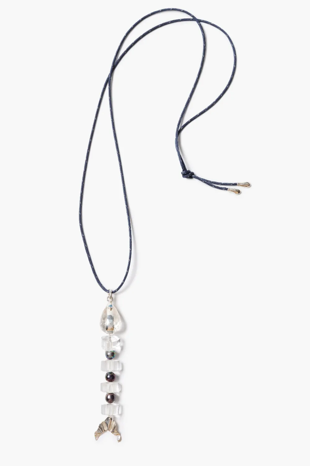 Chan Luu Fishbone Paracord Necklace Clear Quartz