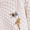 Chan Luu Fish Brooch Yellow Gold