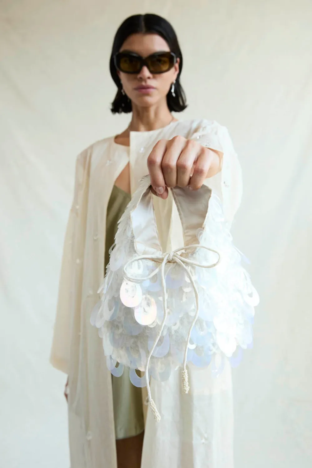 Chan Luu Fishscale Sequin Bag Clear