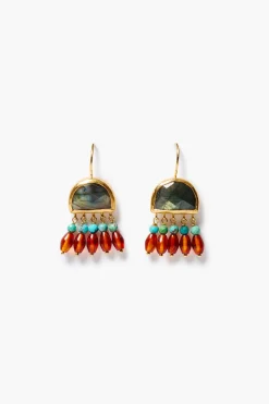 Chan Luu Flamenco Earrings Labradorite