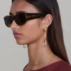Chan Luu Fluted Drop Earrings Green Amethyst