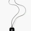 Chan Luu Hall Pass Padlock Necklace Black