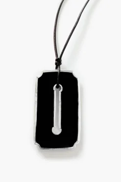 Chan Luu Hall Pass Padlock Necklace Black