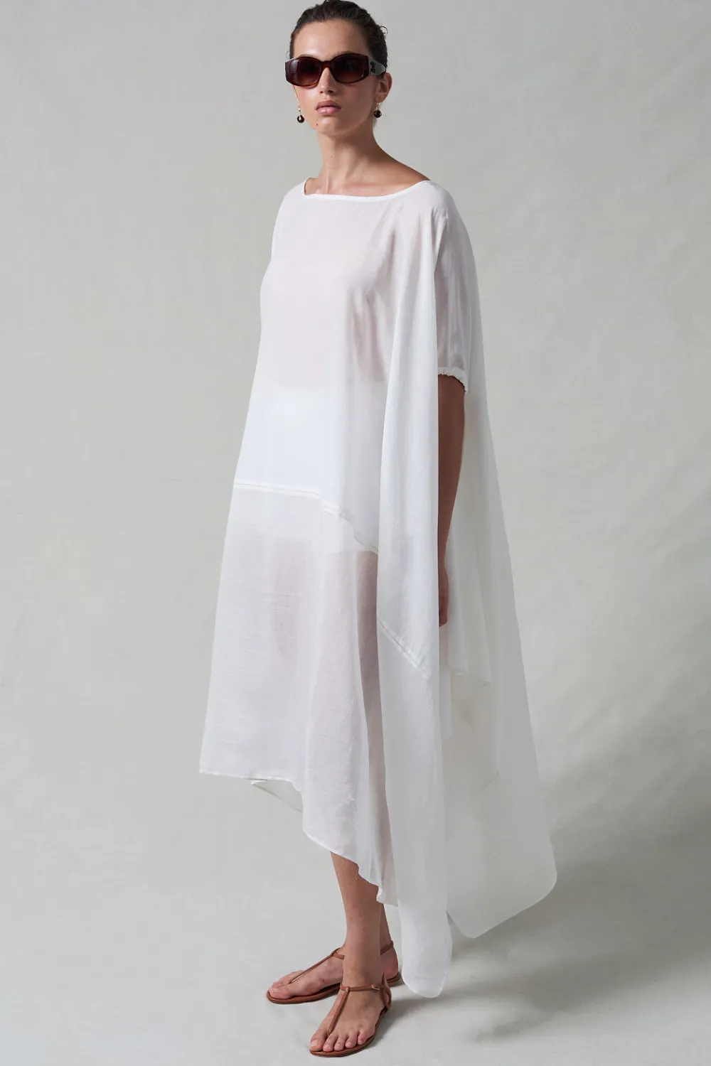 Chan Luu High ow Cotton ik Caftan Crea