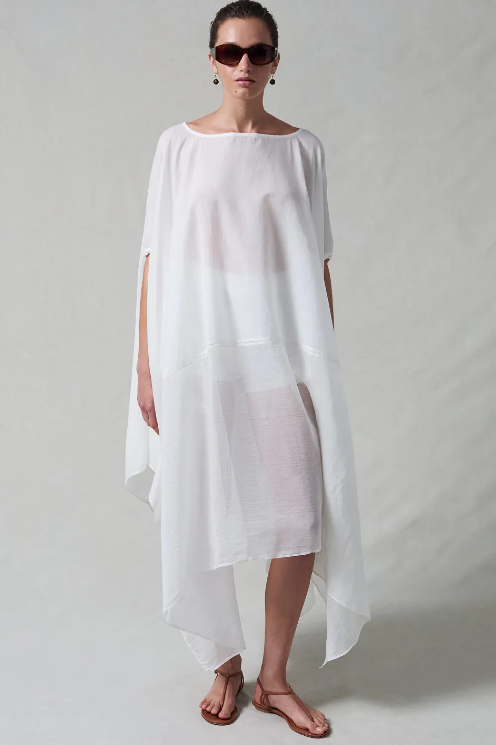 Chan Luu High ow Cotton ik Caftan Crea