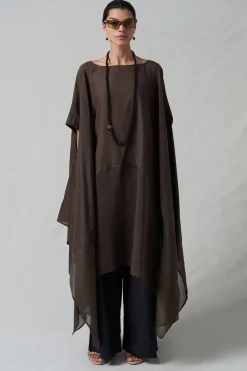 Chan Luu High ow Cotton ik Caftan Earth