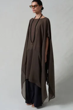 Chan Luu High ow Cotton ik Caftan Earth