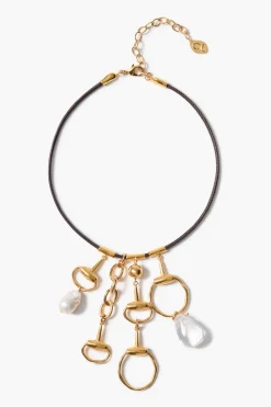 Chan Luu Horsebit Charm Necklace Gold