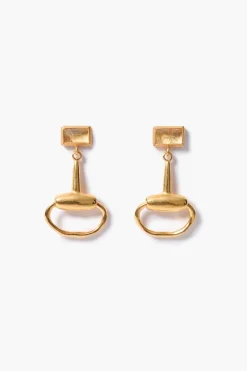 Chan Luu Horsebit Drop Earrings Citrine