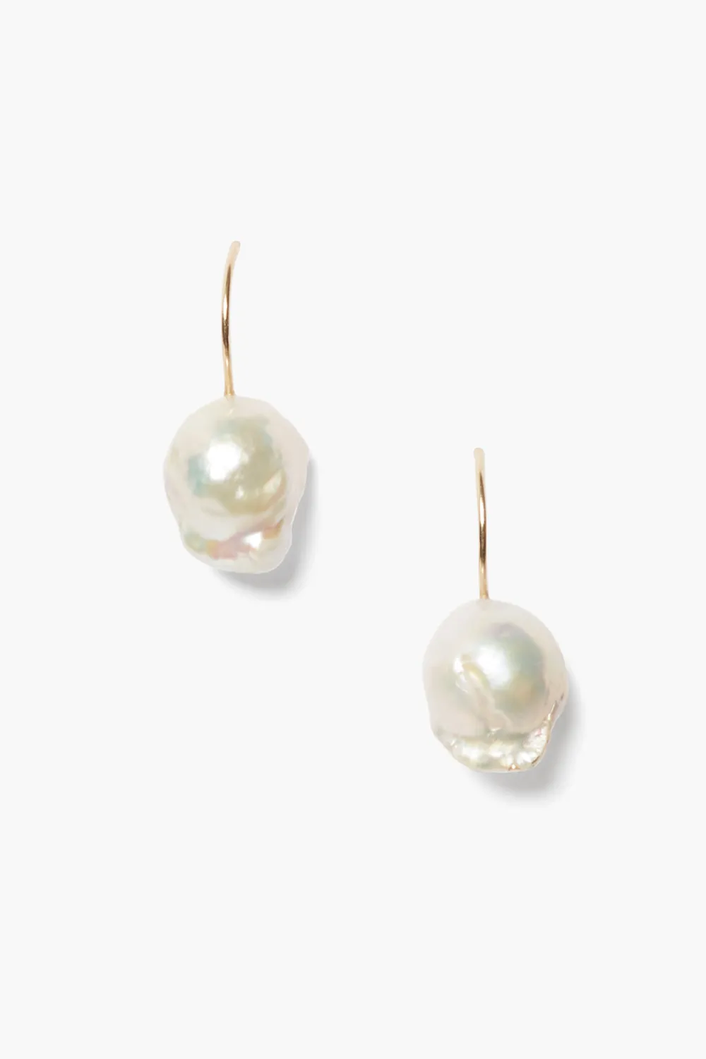 Chan Luu 14k Baroque Earrings White Pearl