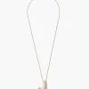 Chan Luu 14k Chandelier Pearl Cross Necklace Natural Pink