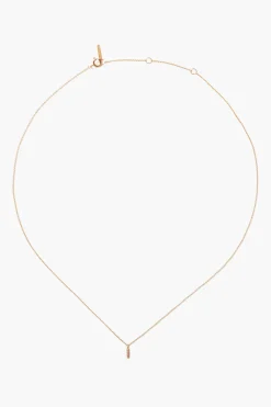 Chan Luu 14k Gold and White Diamond Initial Necklace