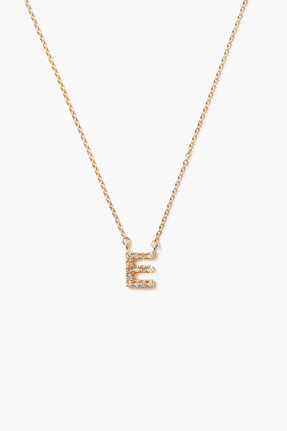 Chan Luu 14k Gold and White Diamond Initial Necklace
