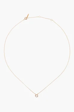 Chan Luu 14k Gold and White Diamond Initial Necklace