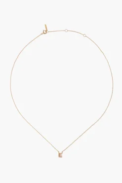 Chan Luu 14k Gold and White Diamond Initial Necklace