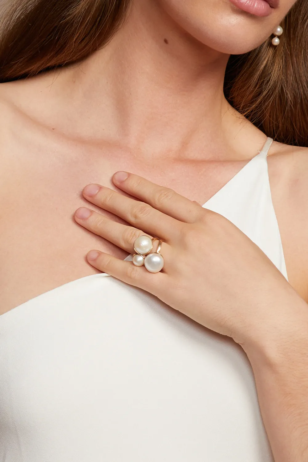Chan Luu 1k Monaco Ring White Pearl