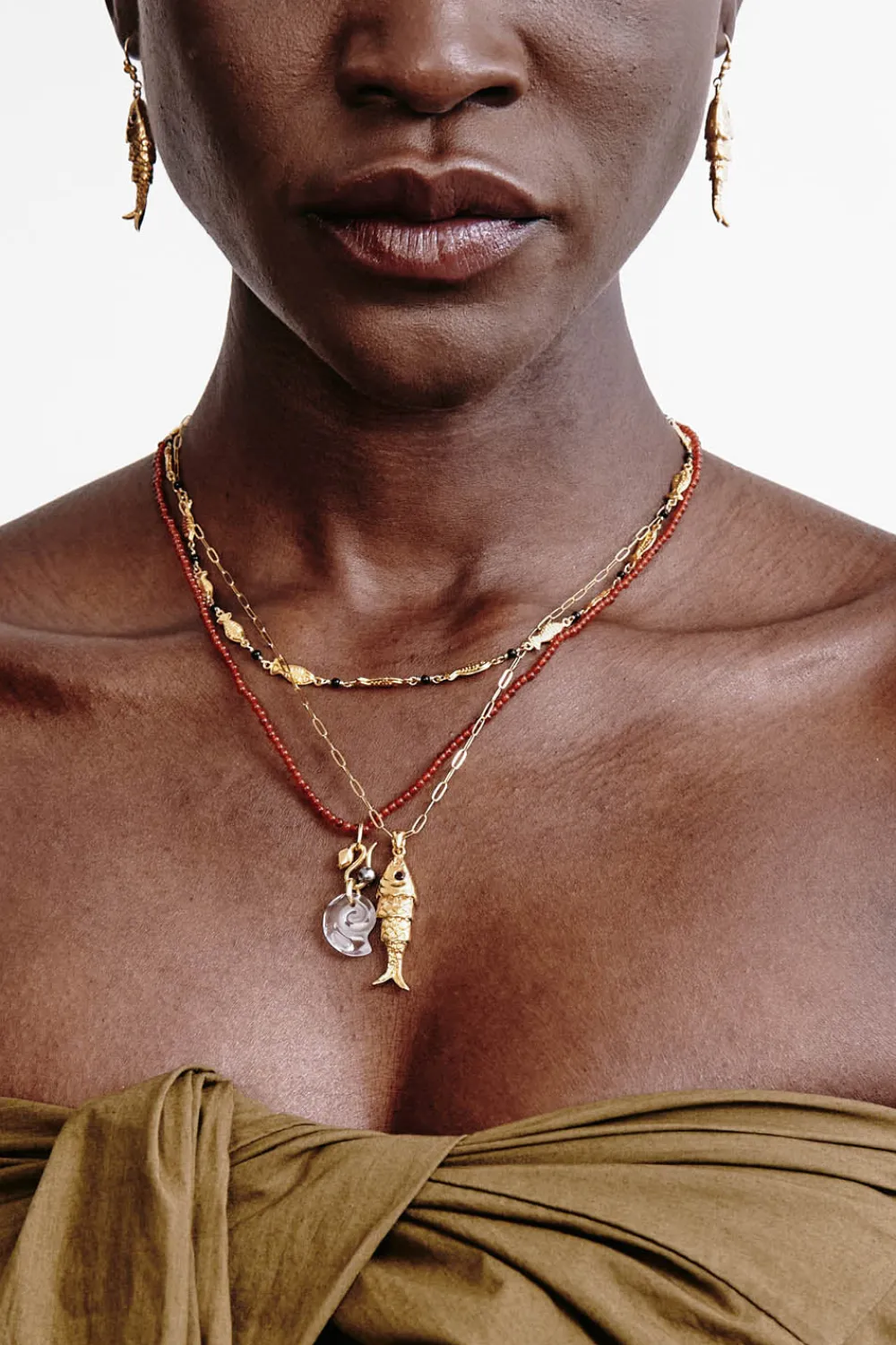 Chan Luu Koi Necklace Garnet