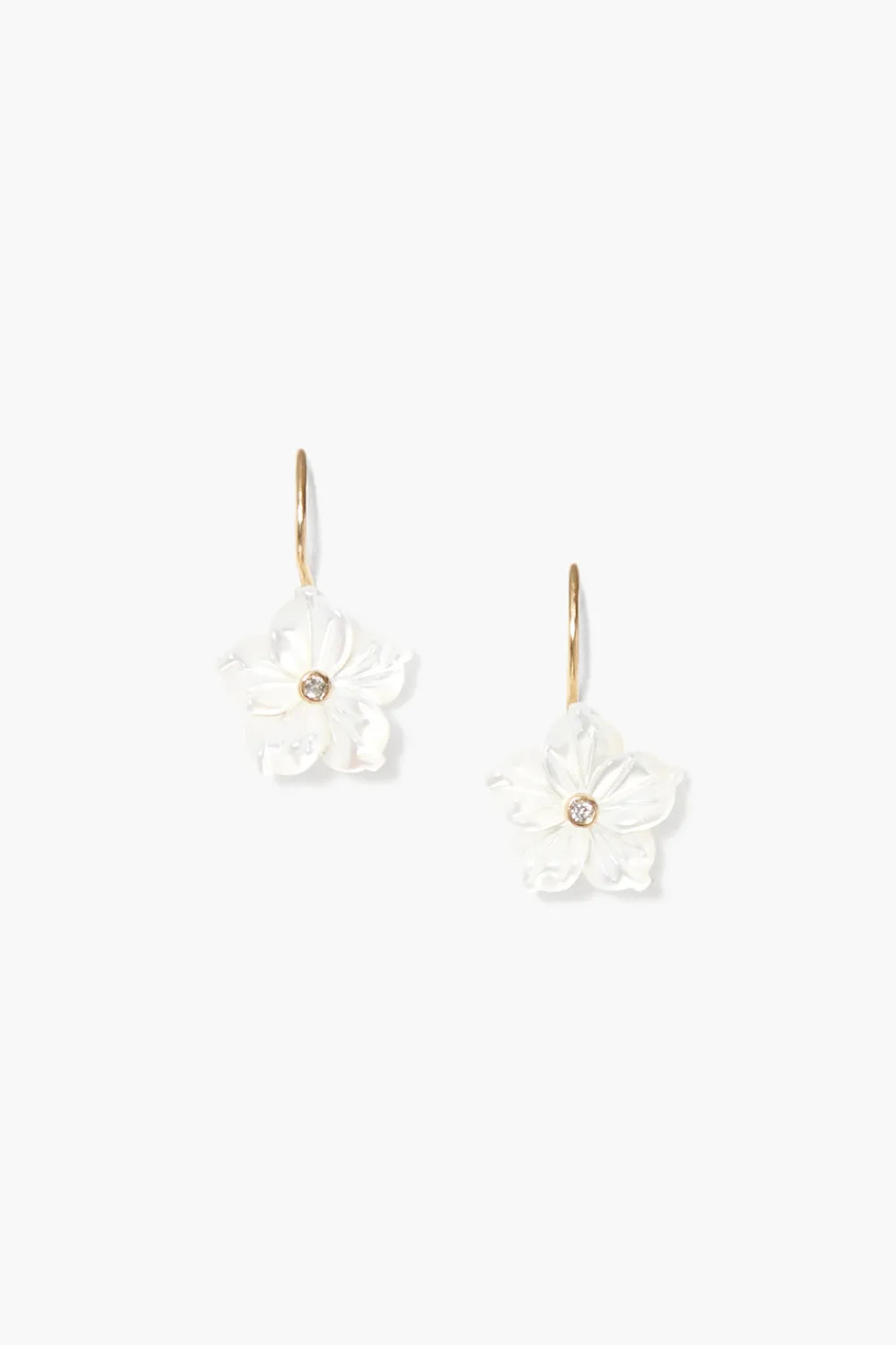 Chan Luu 14k Plumeria Earrings White MOP