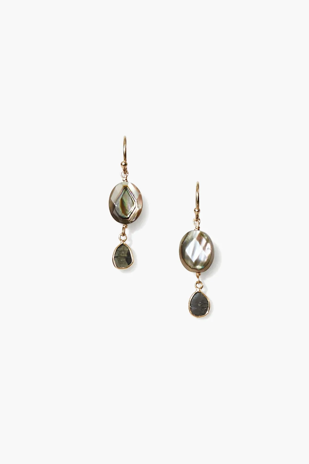 Chan Luu 14k Rabat Drop Earrings Abalone Mix