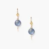Chan Luu Kyanite and Pearl Drop Earrings