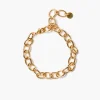 Chan Luu Large Chain Link Anklet Gold
