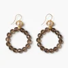 Chan Luu Lark Hoop Earrings Smoky Quartz