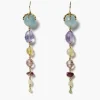 Chan Luu Lark Tiered Drop Earrings Multi Mix