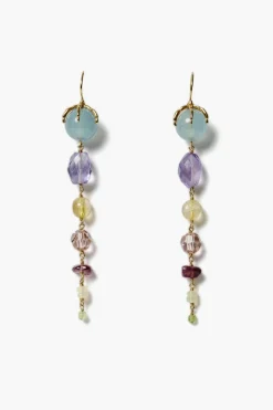Chan Luu Lark Tiered Drop Earrings Multi Mix