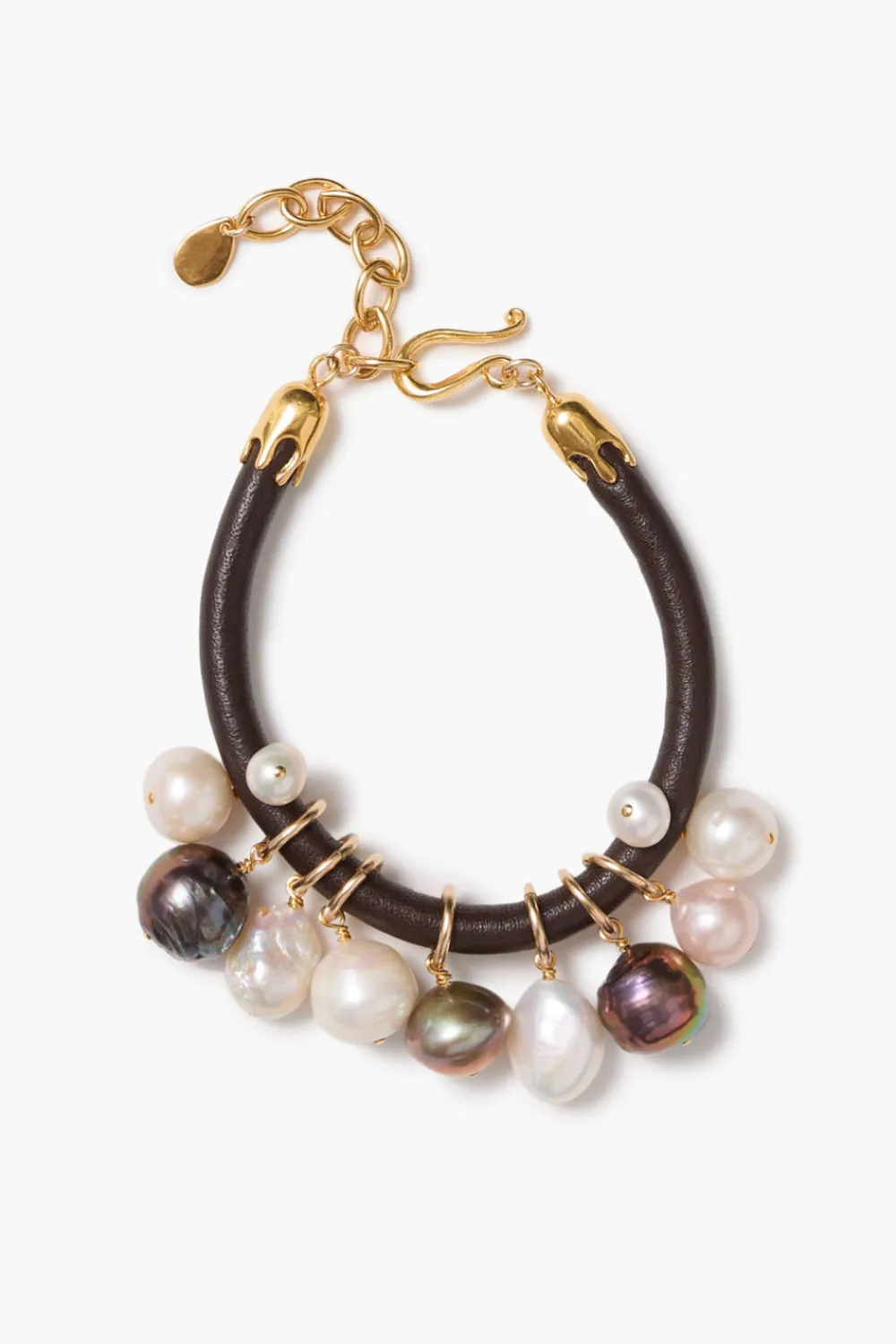 Chan Luu Lea Leather Bracelet Pearl