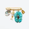 Chan Luu Magnolia Brooch Turquoise