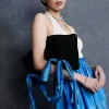 Chan Luu Mesh Net Tote Blue Check
