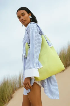 Chan Luu Mesh Net Tote Highlighter Yellow
