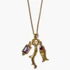 Chan Luu Mini Koi Charm Necklace Gold Mix