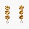 Chan Luu Mirage Coin Earrings Yellow Gold