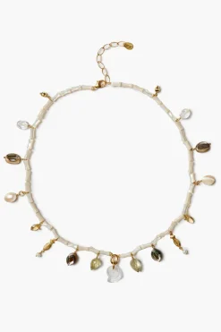Chan Luu Nautilus Charm Necklace White Mix