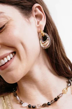 Chan Luu Nora Hoop Earrings Abalone
