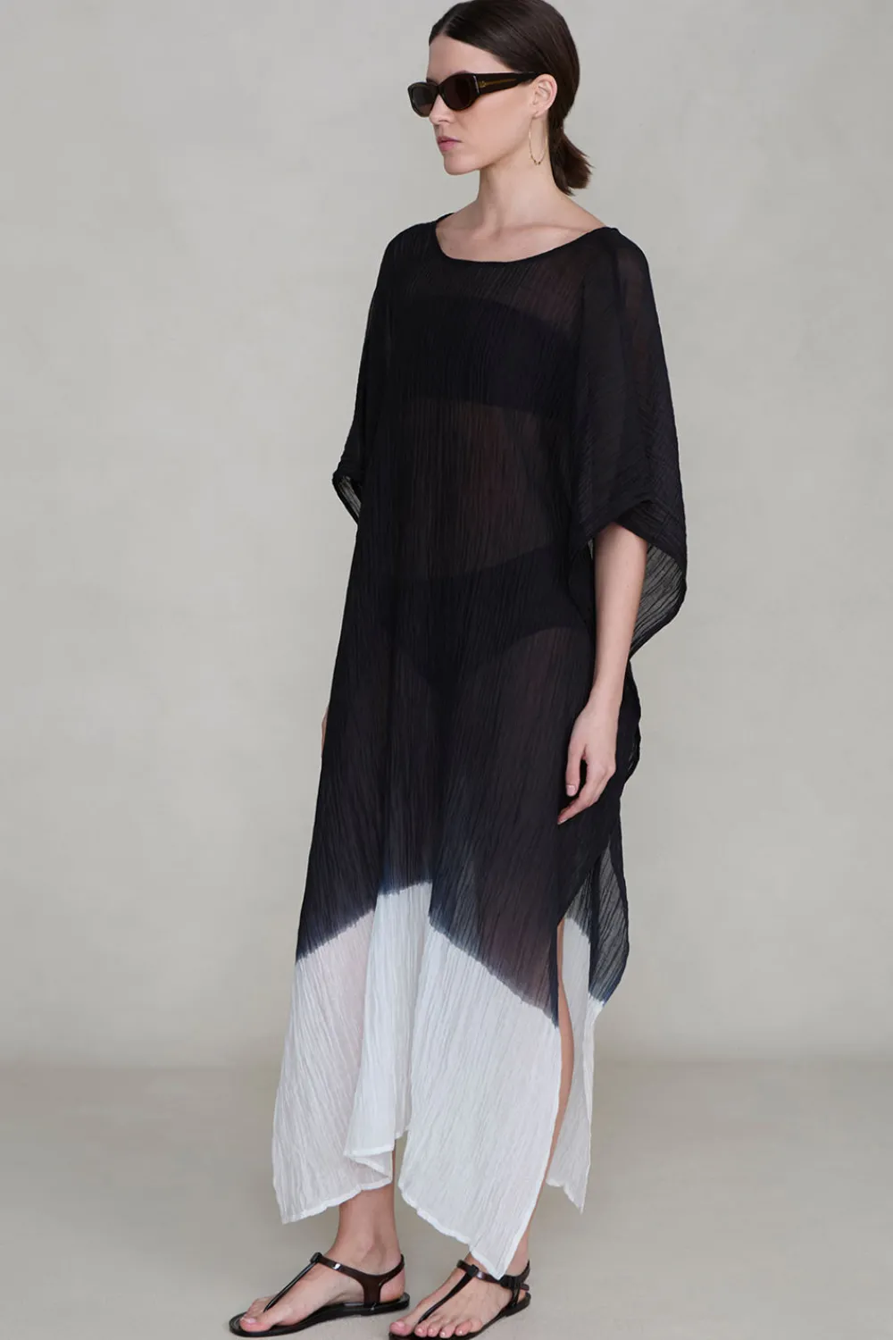 Chan Luu Obre Crinke Caftan Back