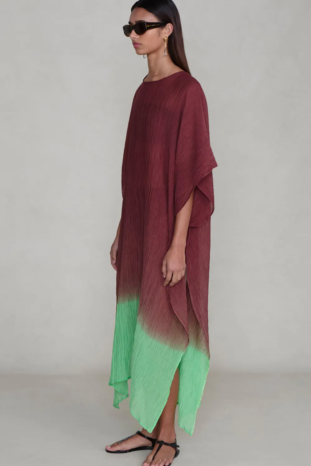 Chan Luu Obre Crinke Caftan ahogany