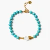 Chan Luu Orris Charm Anklet Turquoise